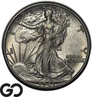 1941-D Walking Liberty Half Dollar, Frosty Choice BU