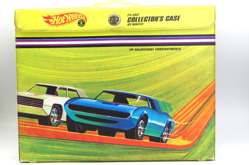 HOT WHEELS 1969 ADJUSTABLE 24 CAR COLLECTOR'S CASE REDLINE ERA