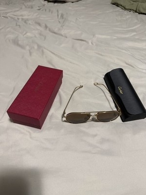 Cartier Gold Frame brown Gradient Lens Sunglasses