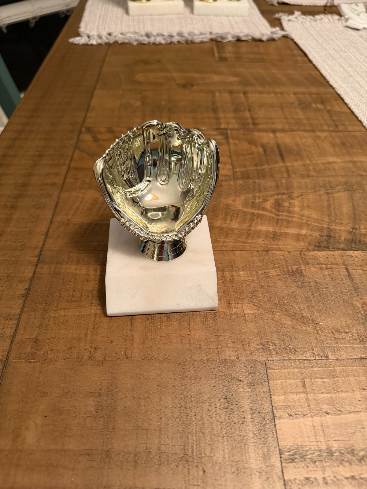 Baseball Holder Glove  Trophy- -Marble Base  -Free Engraving -Ships FREE-