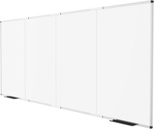 Magnetic Dry Erase Board, 120 X 48 Inches, Foldable Wall-Mounted Whiteboard with