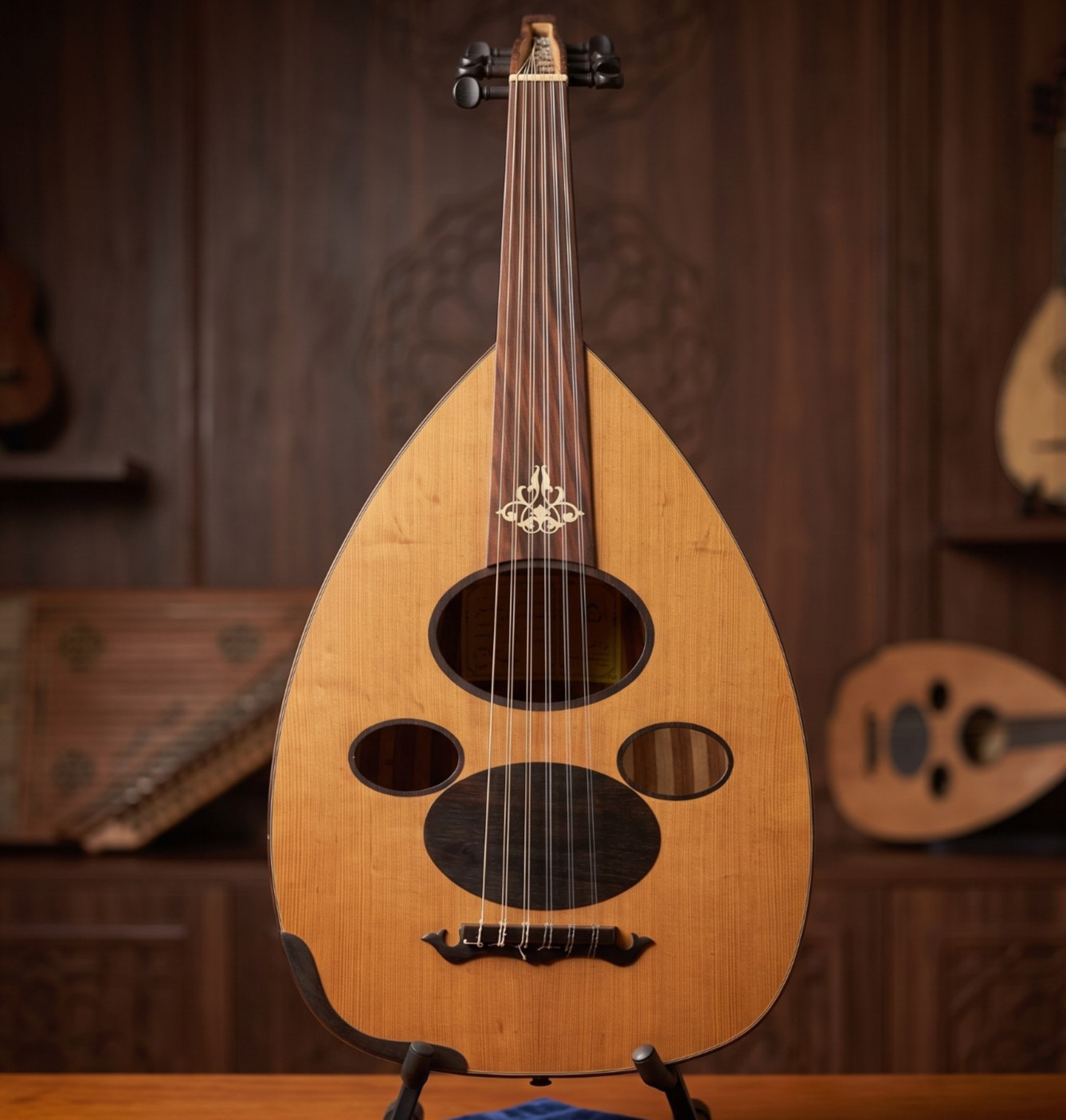 Professional Arabic Oud Garout Handmade High Quality Instrument with Bag & Pick