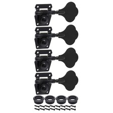 4Pcs Right Black Open Gear Bass 4-String Tuners Tuning Pegs Keys Machine Heads