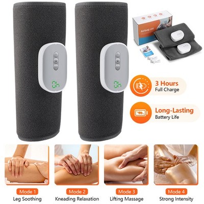 2pc Leg Massager Cordless Calf Air Compression Massager for Pain Relief Recovery