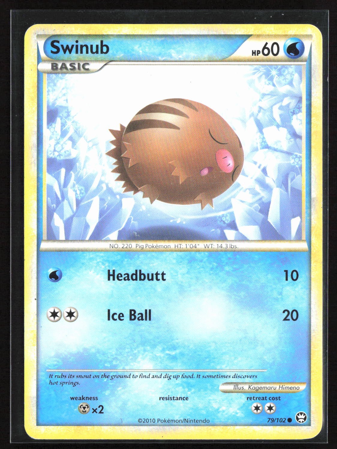 Pokemon TCG - Swinub Common Triumphant 79/102 MP