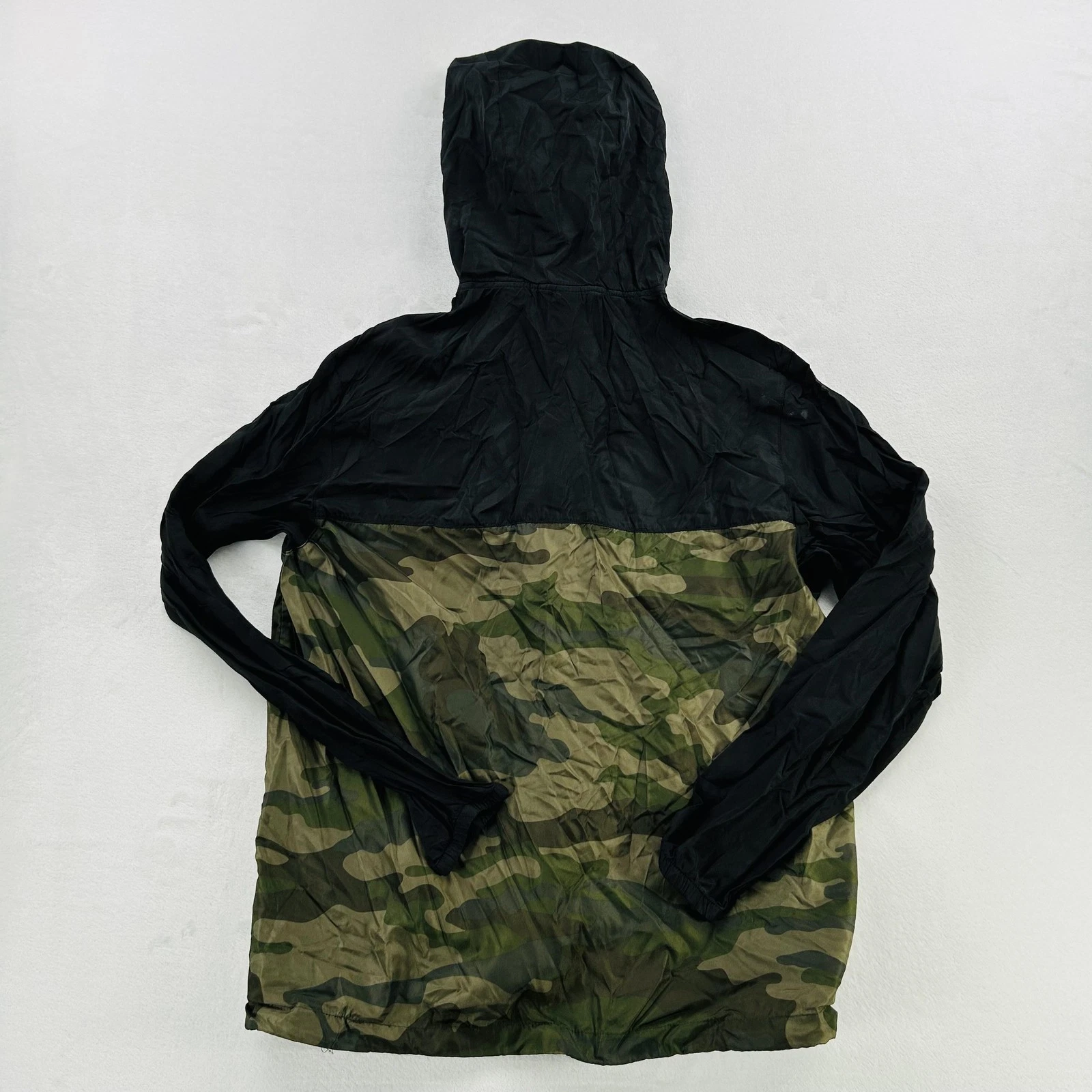 NASA Jacket Mens Large Black Camo Full Zip Hooded Windbreaker Mesh EXP54LWZC - product detail image 16