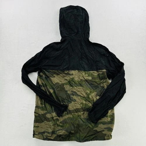 NASA Jacket Mens Large Black Camo Full Zip Hooded Windbreaker Mesh EXP54LWZC image 16