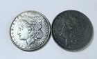 MORGAN SILVER DOLLARS LOT OF 2, 1887 &1885 90% SILVER FREE SHIPPING #8887