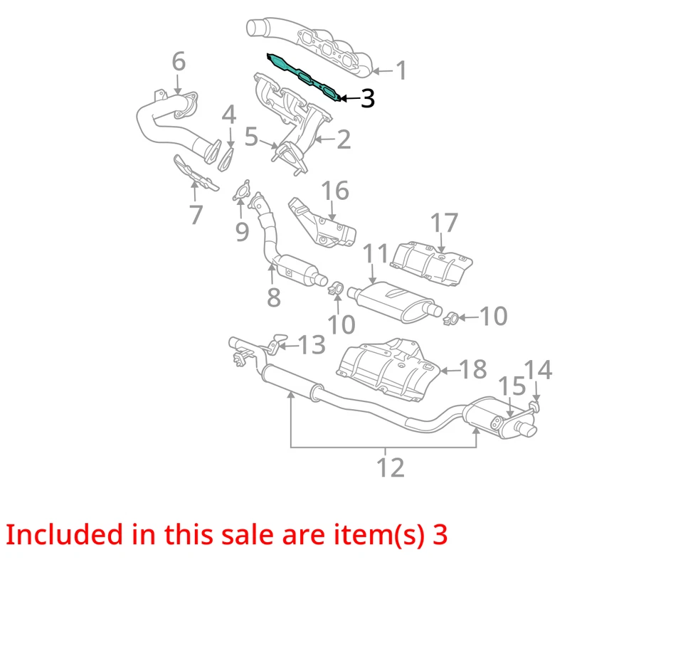 FITS 2004-2006 CHRYSLER PACIFICA EXHAUST MANIFOLD GASKET 4648913AA -  NEW OEM - Image 2 of 3