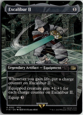 Excalibur II 0352 Borderless Final Fantasy FF MTG Magic Card NM