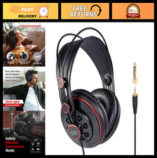 Wired Over-Ear Studio Headphones, 50mm Neodymium Drivers, 10-30kHz, for Mixing &