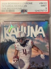 PSA 9 Tetairoa McMillan Big Kahuna SSP 2024 Bowman U Chrome Case Hit #BK-22