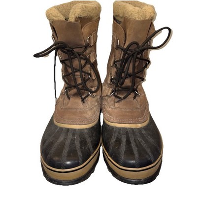Sorel Caribou Boots Mens Size 13 Brown Waterproof Winter Snow Work Boot