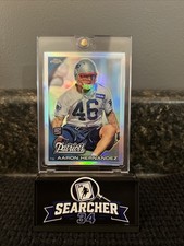 2010 Topps Chrome Aaron Hernandez RC Refractor Patriots Rookie Card. rookie card picture