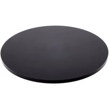 Plymor Black Acrylic Round Standard-Edge Display Base, 6" W x 6" D x 0.25" H
