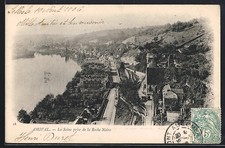 Old postcard Orival, La Seine taken from the Roche Noire 1906 