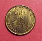 1940 Lincoln Wheat Cent Mint Error - Struck Through Debris