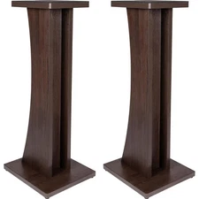 Gator Frameworks Elite Studio Monitor Stand Pair - Dark Walnut Brown