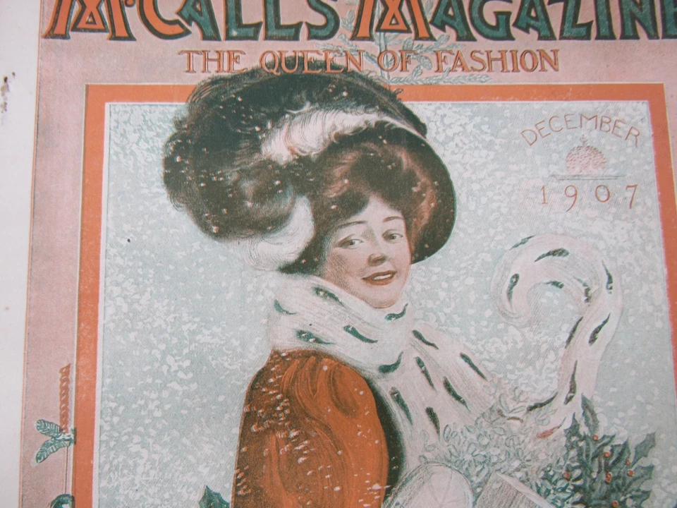 Antique McCall's Queen of Fashion Magazine December 1907 Christmas New York - Image 4 of 4