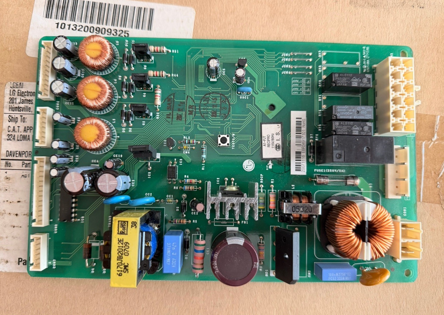 EBR34917101 LG Refrigerator Main Control Board Replacement