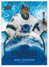 Jonas Johansson 2020-21 UD Ice Premieres RC #/1299