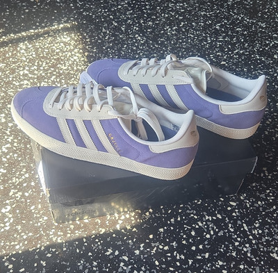 adidas Gazelle ADV Purple/White Low Top Lace Up Sneakers H07546