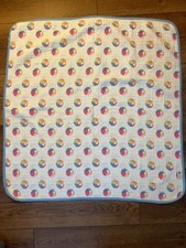 MONICA  ANDY beach ball muslin baby blanket 40x40 organic cotton swaddle stroll