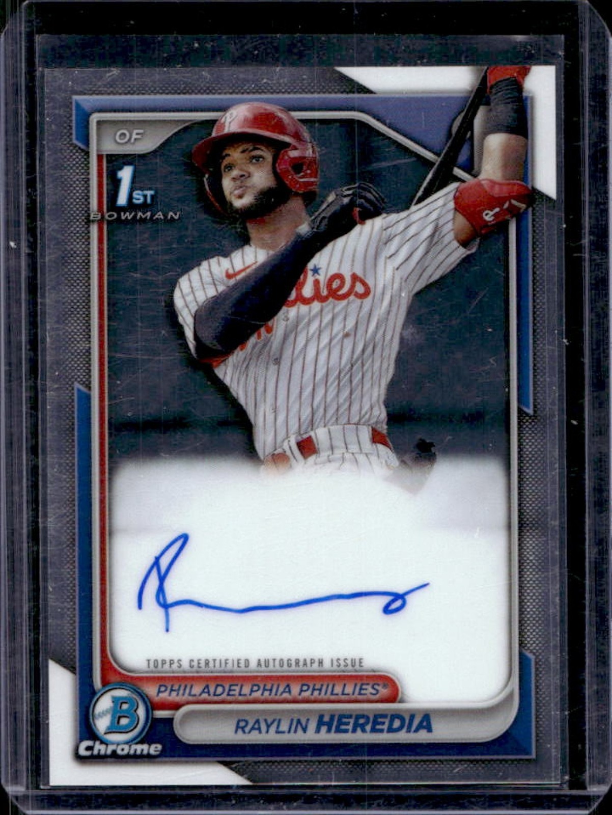 2024 Bowman Raylin Heredia Chrome Auto 1st Prospect #CPA-RH Phillies
