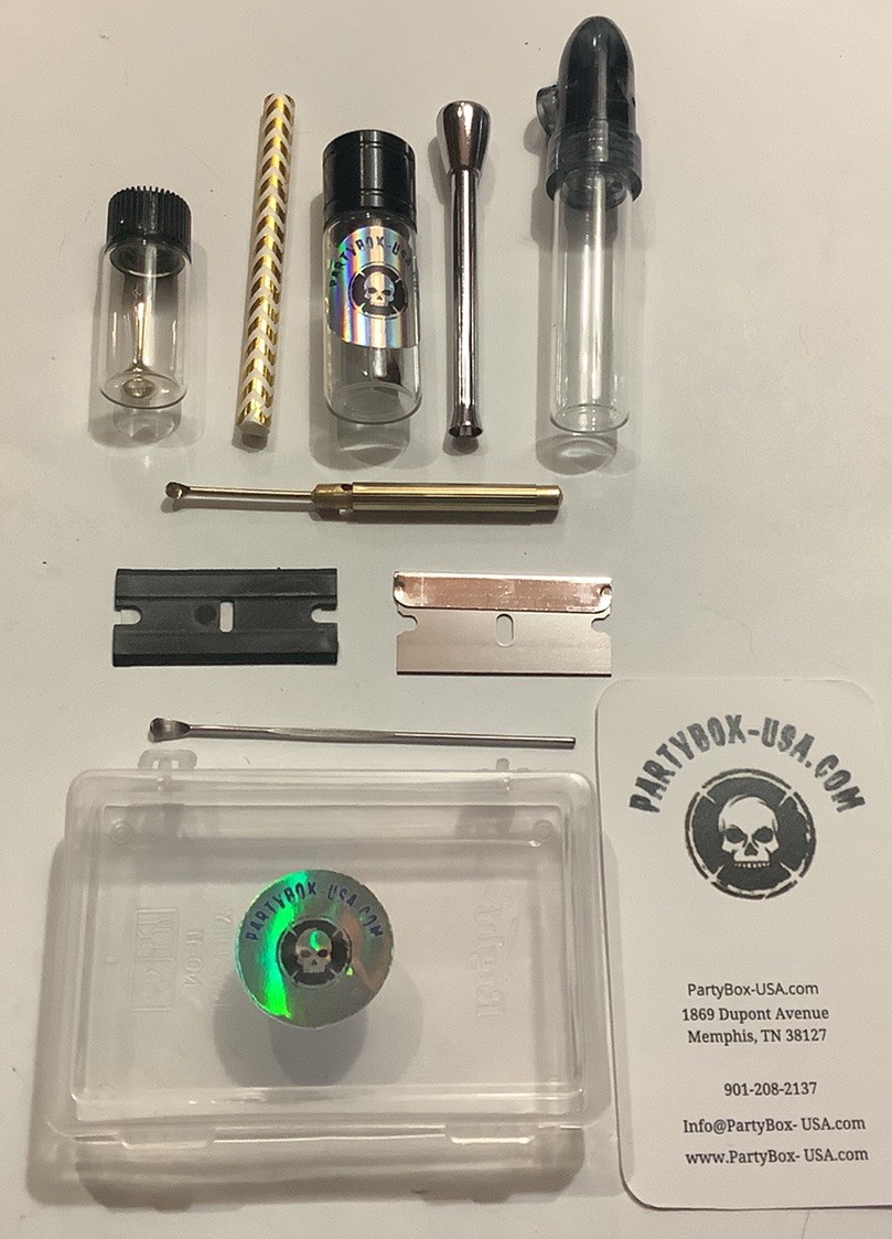 Snuff レコード 7インチ ９枚セット 9+ Piece Snuff Kit Transparent Carry Case Travel Snort Sniff Tool