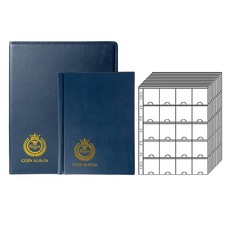 320 Pockets 2 Sets Coin Collection Book for Flips One of Loose Leaf...