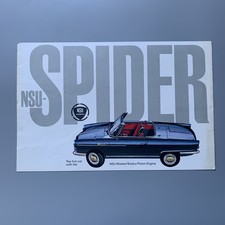 NSU Spider Wankel Rotary Engine c.1965 Original English Sales Brochure