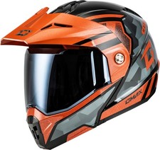GMAX MD-74 Striker Modular Helmet Black/Orange