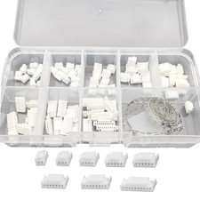 JST GH 1.25mm Connector Kit, 2/3/4/5/6/7/8/10 Pin 80 PCS Male Housing WHITE