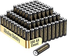 Alkaline AA Batteries 100 Pack-High-Capacity 1.5v Long Lasting  10yrs shelf life 0.33 per battery