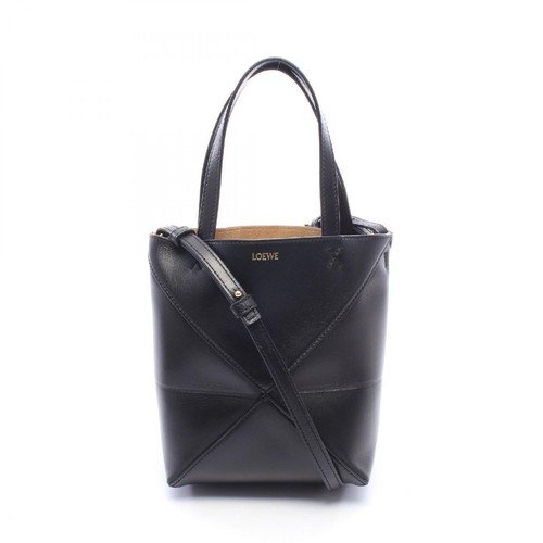 Loewe Puzzle Fold Mini 2WAY LOEWE Leather Handbag Calf Leather Used Ladies