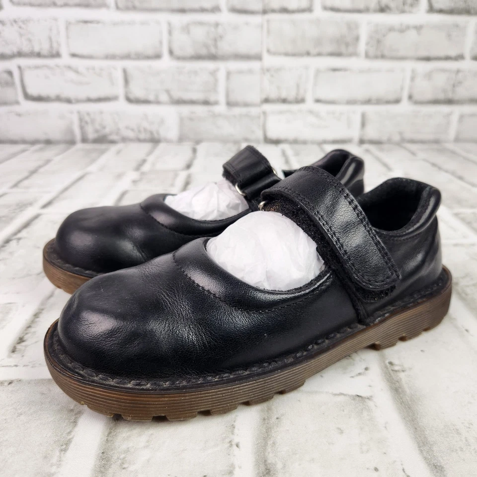Dr Martens Maccy Mary Jane Girls US 12 UK 11 Black Leather Classic Shoes 6485 - Image 3 of 4