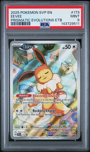 2025 POKEMON SVP EN-SV BLACK STAR PROMO #173 EEVEE PSA 9