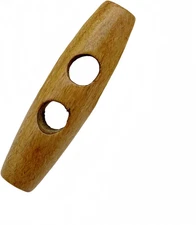 5 Pcs Olives Buttons - 2 Hole Wood Toggle Sewing Craft DIY Accessory for Clothin