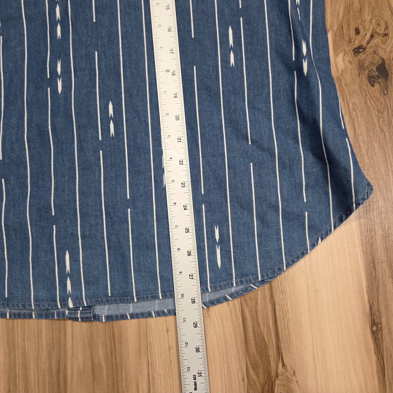 Pendleton Shirt Womens Large Button Up Chambray S… - image 9