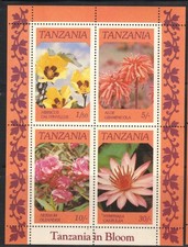 Tanzanie 1986 BF neuf** MNH Fleurs (AP125)
