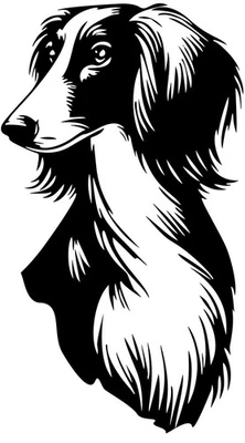 SALUKI Aufkleber - Autoaufkleber - sticker - Saluki Windhund Kopf #19 - Bild 1 von 3