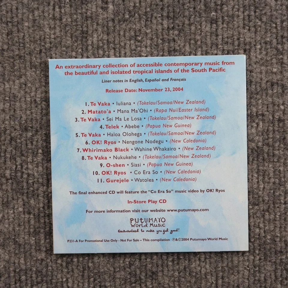 Putumayo Presents South Pacific Islands CD 2004 World Music сборник промо - Изображение 2 из 4