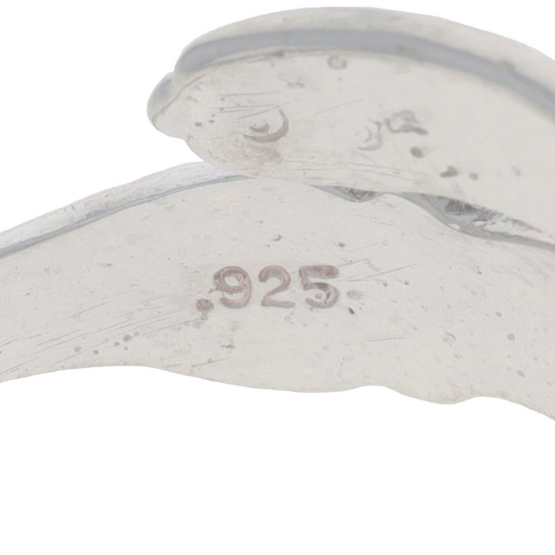 Sterling Silver Spoon Bypass Statement Ring - 925… - image 6