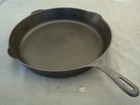 Vintage No. 12 A Unmarked Wagner Cast Iron 14 INCH SKILLET Smooth Bottom