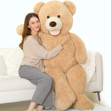 51 Inch Smile Giant Teddy Bear, Large Stuffed Bears with Big Footprints, Big Stu