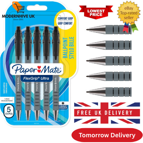 Paper Mate Flexgrip Ultra Retractable Ballpoint Pens | Medium Point (1.0mm) |
