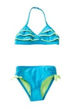 JANTZEN Blue/Green 2-Piece Bikini Set for Girls NWT