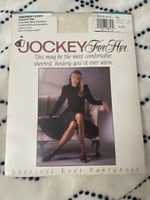 Vintage JOCKEY FOR HER Control Top Pantyhose Small Antique White NEW