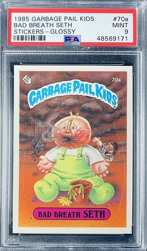 1985 Garbage Pail Kids Series 2 OS2 #70a BAD BREATH SETH PSA 9 MINT CARD GPK - Picture 1 of 2