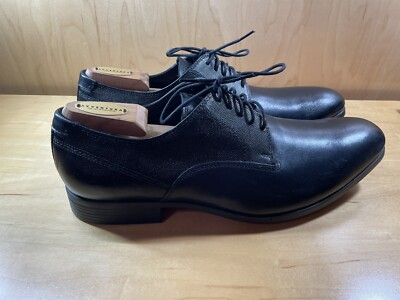 【SALE!!】【新品】Clarks 本革　レザーパンプス　25.5 Clark's Men's 15775 Black Leather Round Toe Lace Up Oxford